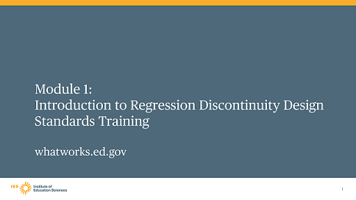 WWC Online Regression Discontinuity Design Standards Training thumbnail